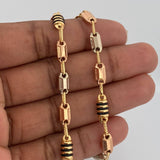 Cadena Rustica Barril 12.35gr / 56.3cm / 4.7mm Tres Oros 18K $