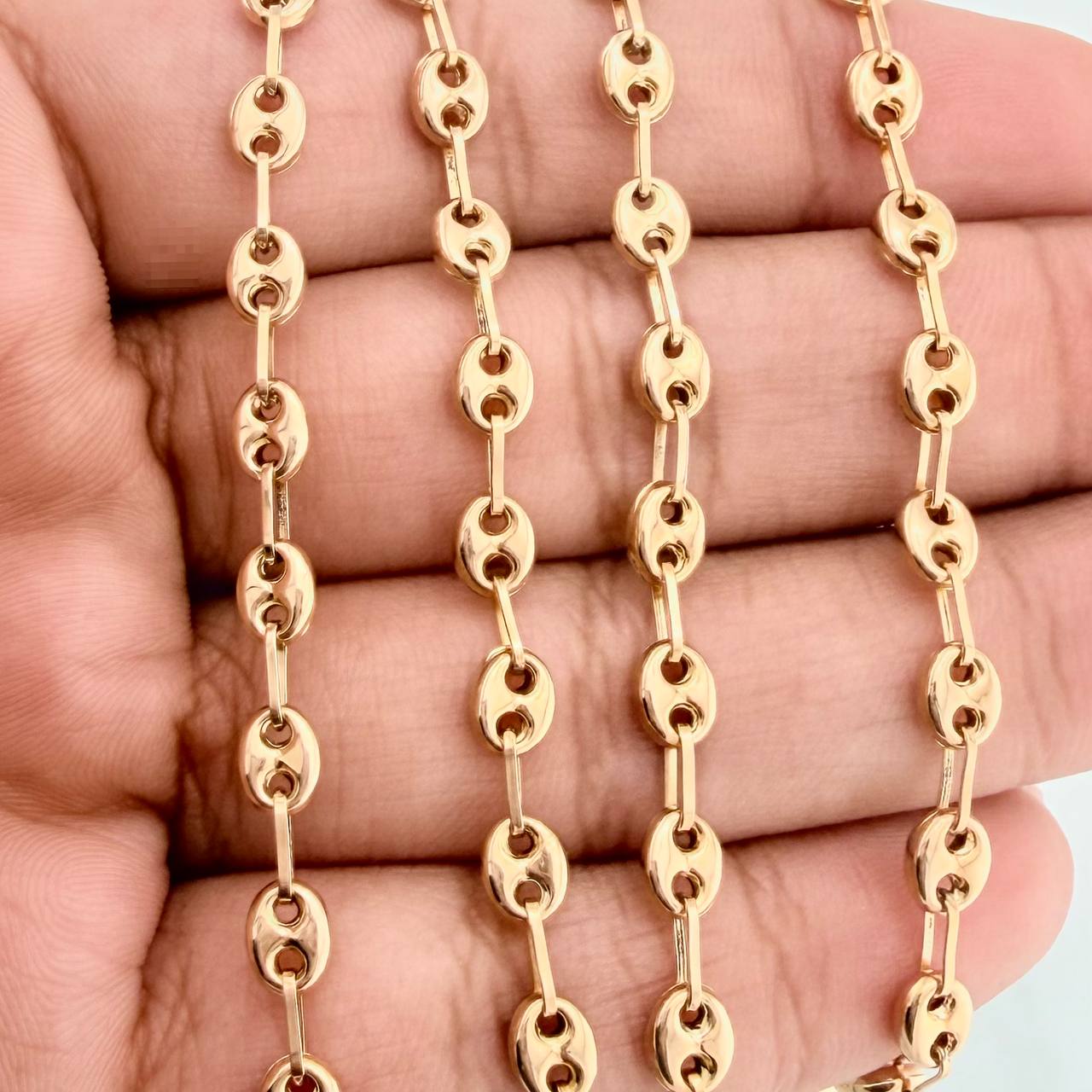 Cadena GC 7.05gr / 51.5cm / 4mm Oro Amarillo 18K &