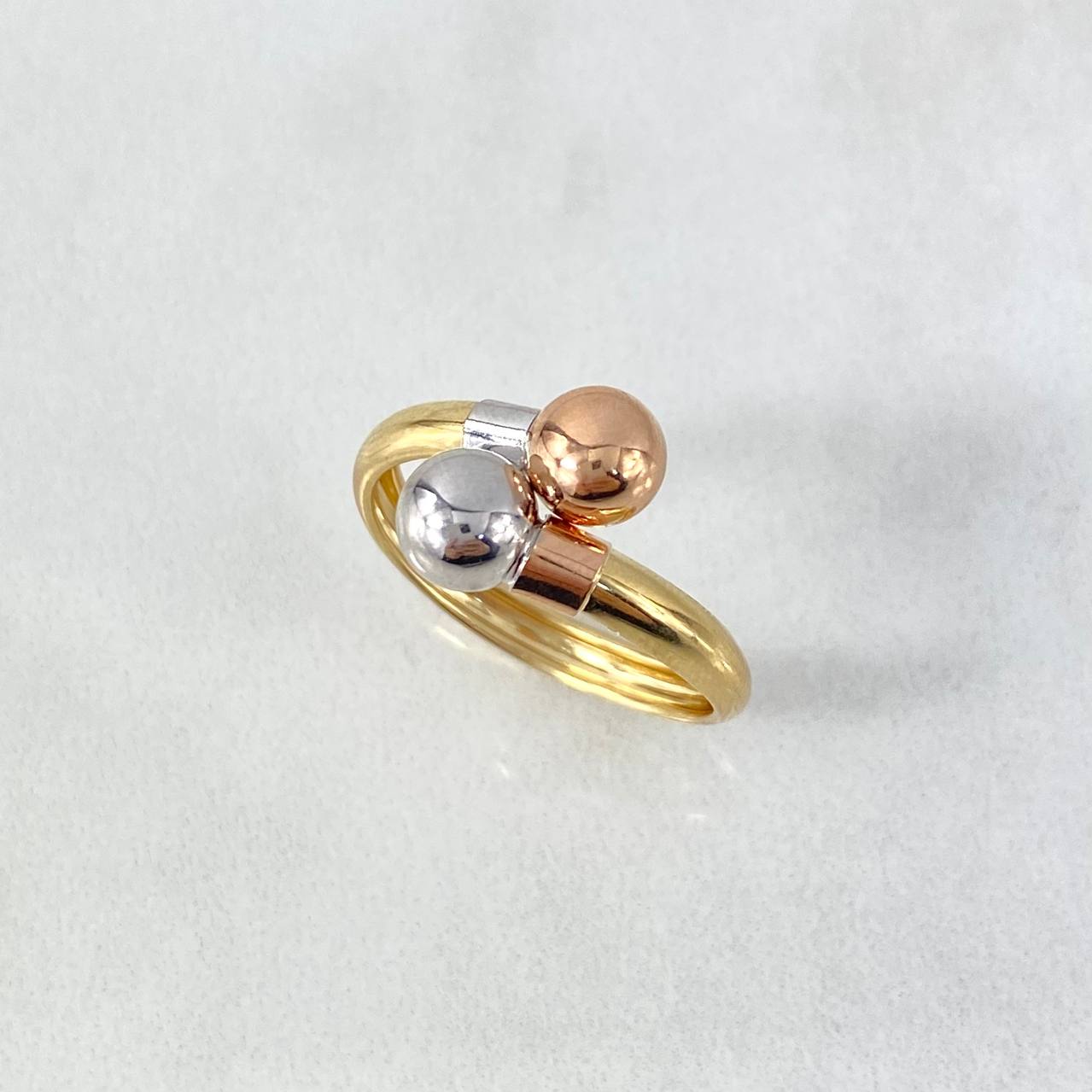 Anillo Tu y Yo 1.25gr / T9 1/4 / Oro 18K ©
