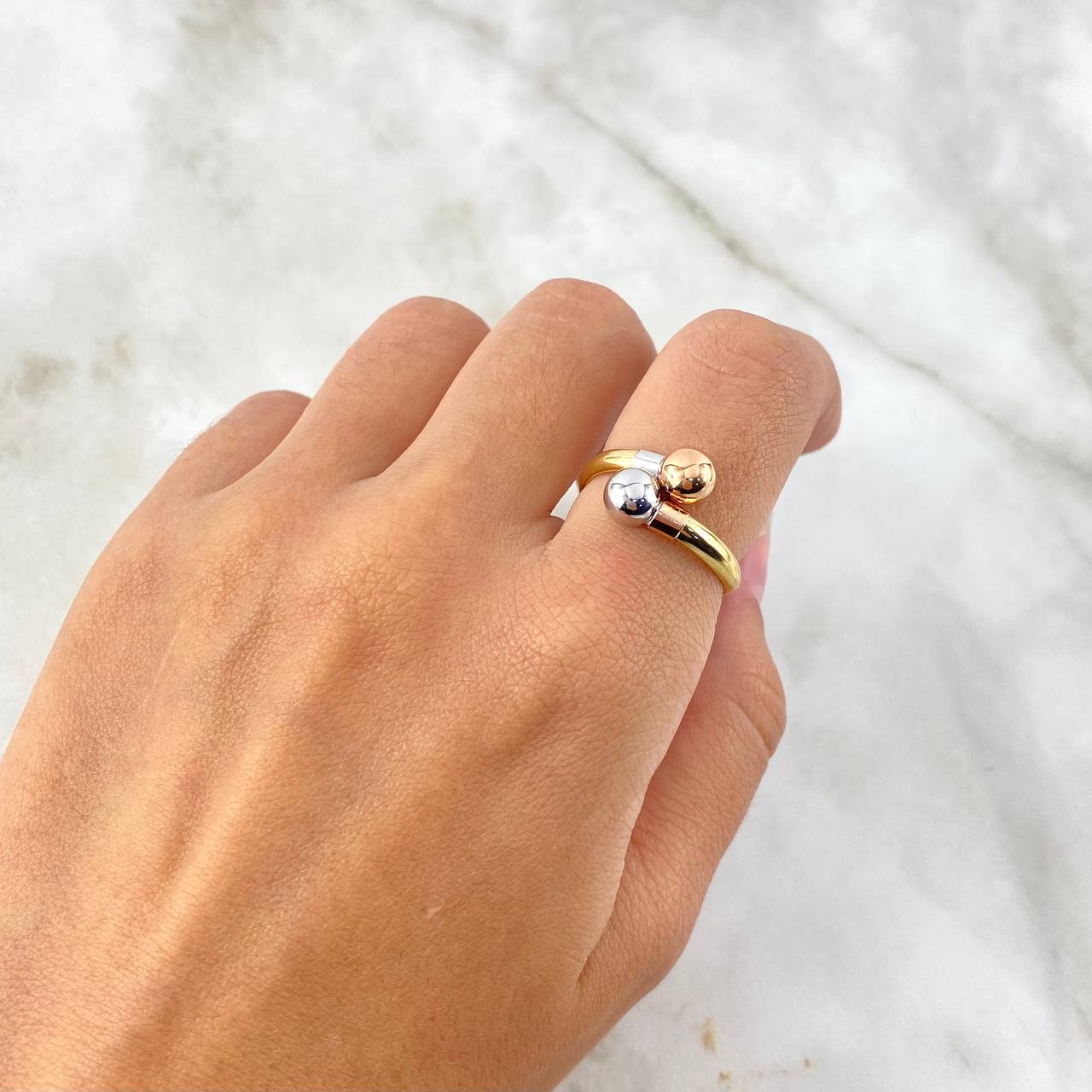 Anillo Tu Y Yo 1.65gr / T6 1/2 / Oro 18K