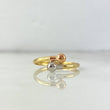 Anillo Tu y Yo 1.15gr / T6 1/4 / 4mm Bolas Tres Oros