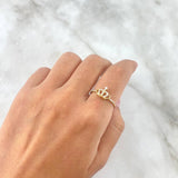 Anillo Corona Real 15s 1.5gr / T7 / Circones Blancos Oro Amarillo