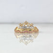 Anillo Princesa 2.45gr / T7 / Circones Blancos Rosas Dos Oros Amarillo Blanco