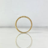 Anillo Esferas 3.05gr / T6 3/4 / Circones Blancos Oro Amarillo