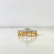 Anillo Princess 15s 3.2gr / T6 1/2 / Circones Blancos Dos Oros Amarillo Blanco
