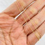 Cadena Morse 1.45g / 45cm / 0.75mm Oro Amarillo 18K