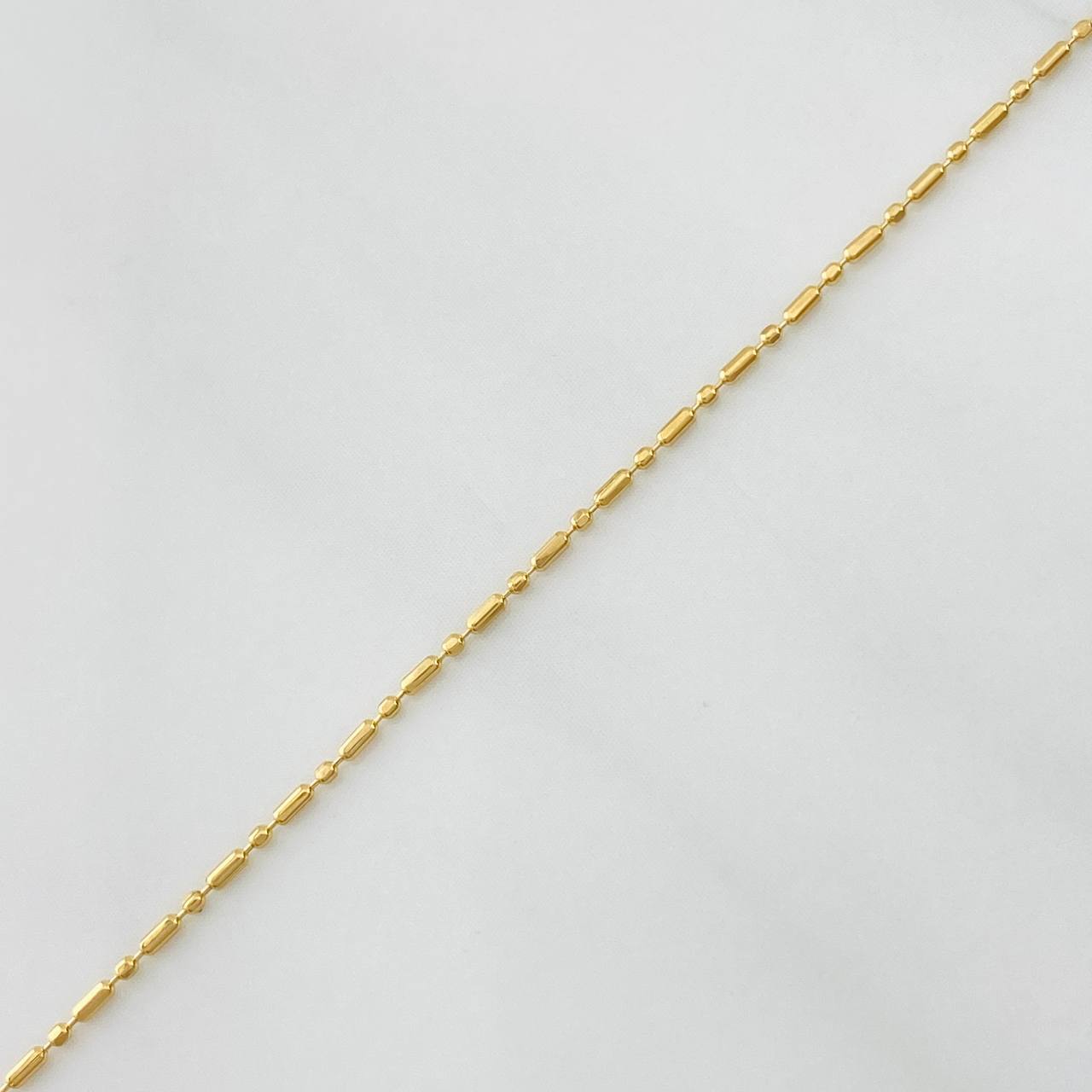 Cadena Morse 1.5g / 45cm / 0.75mm Oro Amarillo 18K