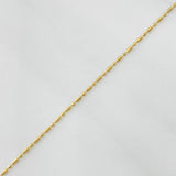 Cadena Morse 1.5g / 45cm / 0.75mm Oro Amarillo 18K
