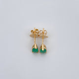 Topos Gota Esmeralda 1.25gr / 3.65mm Oro Amarillo 18K %