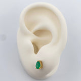 Topos Gota Esmeralda 1.35gr / 3.8mm Oro Amarillo 18K %