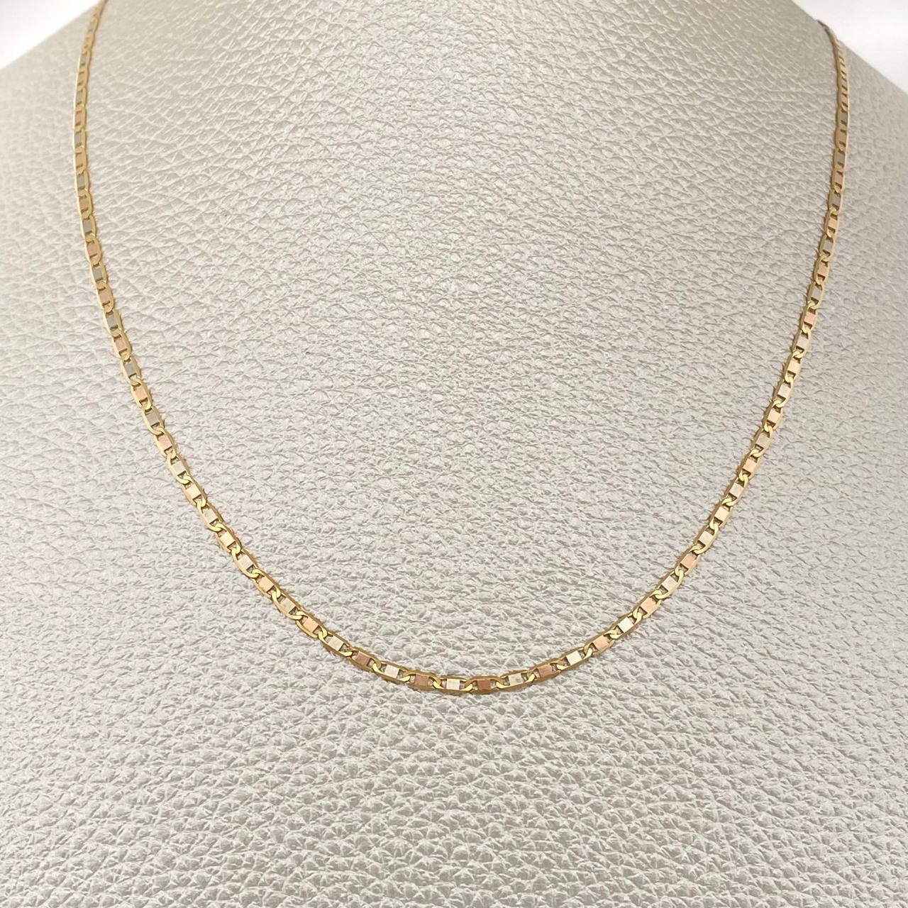 Cadena Escalera Plana 2.25gr / 40.2cm / 1.7mm Tres Oros +3 18K %