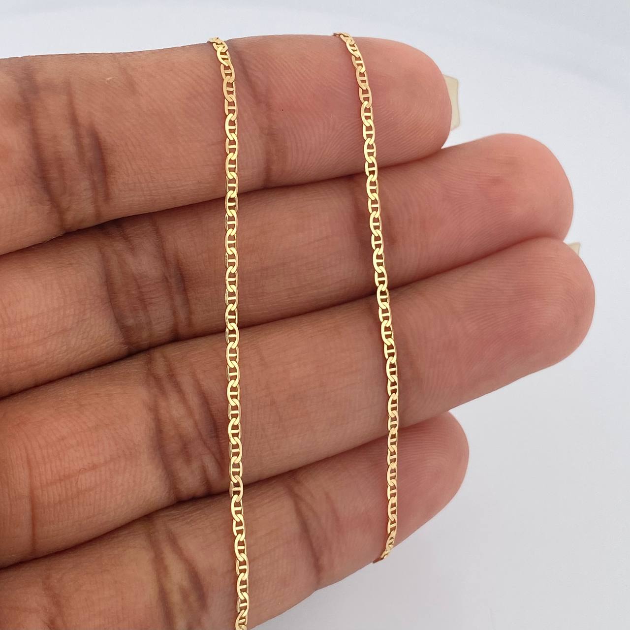 Cadena Escalera Plana 1.7gr / 45.3cm / 1.33mm Oro Amarillo +3 18K %