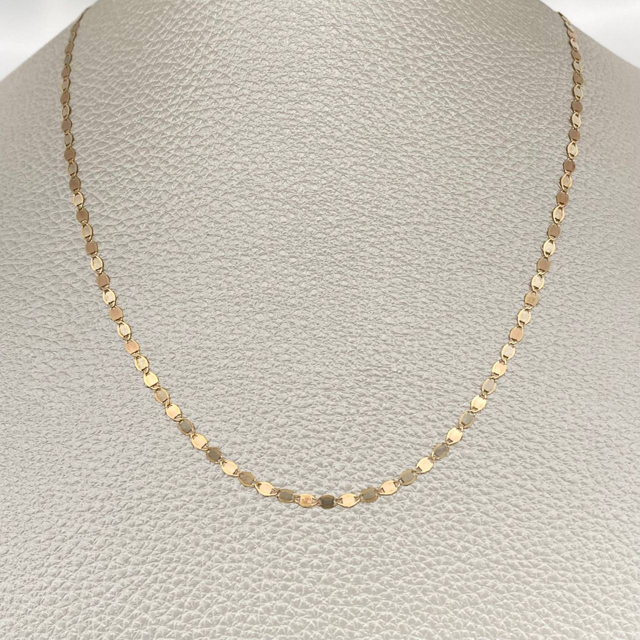 Cadena Plana Espejo 1.6gr / 45.5cm / 2.15mm Tres Oros +3 18K %