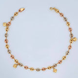 Tobillera GC Trebol 5.35gr / 26.5cm / 4.83mm Tres Oros 18K %