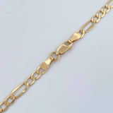 Cadena Figaro 6.45gr / 60.7cm / 3.8mm Oro Amarillo +3 18K %