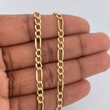 Cadena Figaro 6.45gr / 60.7cm / 3.8mm Oro Amarillo +3 18K %