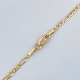Cadena Figaro 5.75gr / 60cm / 2.4mm Oro Amarillo +3 18K %