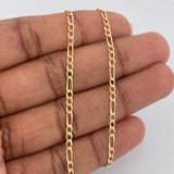 Cadena Figaro 5.75gr / 60cm / 2.4mm Oro Amarillo +3 18K %