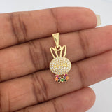 Dije Rostro Conejo 1.4gr / 2.5cm / Oro Amarillo 18K &