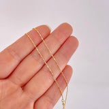 Cadena Morse 1.4g / 45cm / 0.8mm Oro Amarillo 18K