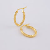 Candongas Mary Ovalada 1.35g / 1.8cm Oro Amarillo 18K