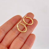 Candongas Mary Ovalada 1.3g / 1.8cm Oro Amarillo 18K