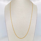 Cadena China 2.3g / 60cm / 1.1mm Oro Amarillo 18K