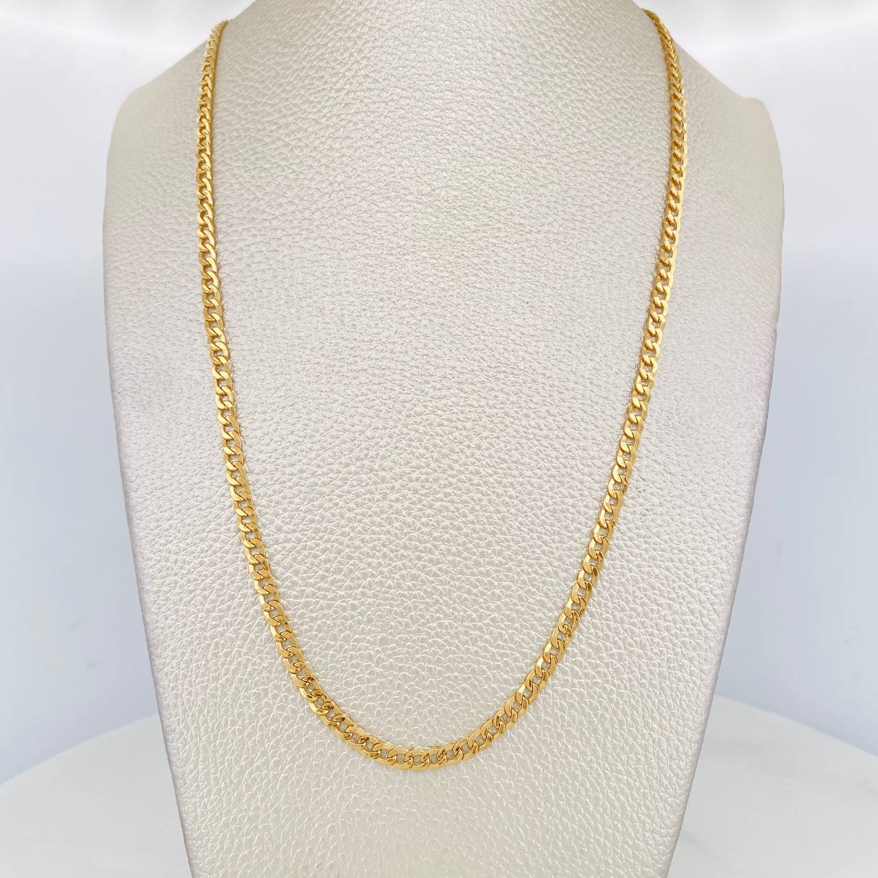 Cadena Cubana 7.45g / 60cm / 2.45mm Oro Amarillo 18K