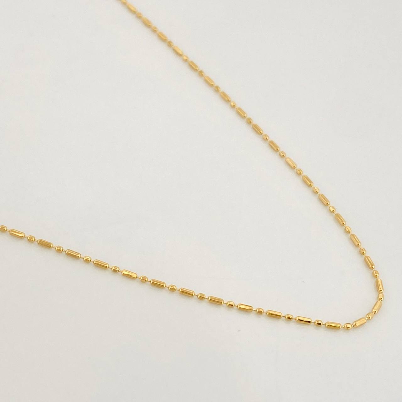 Cadena Morse 1.5g / 45cm / 0.79mm Oro Amarillo 18K