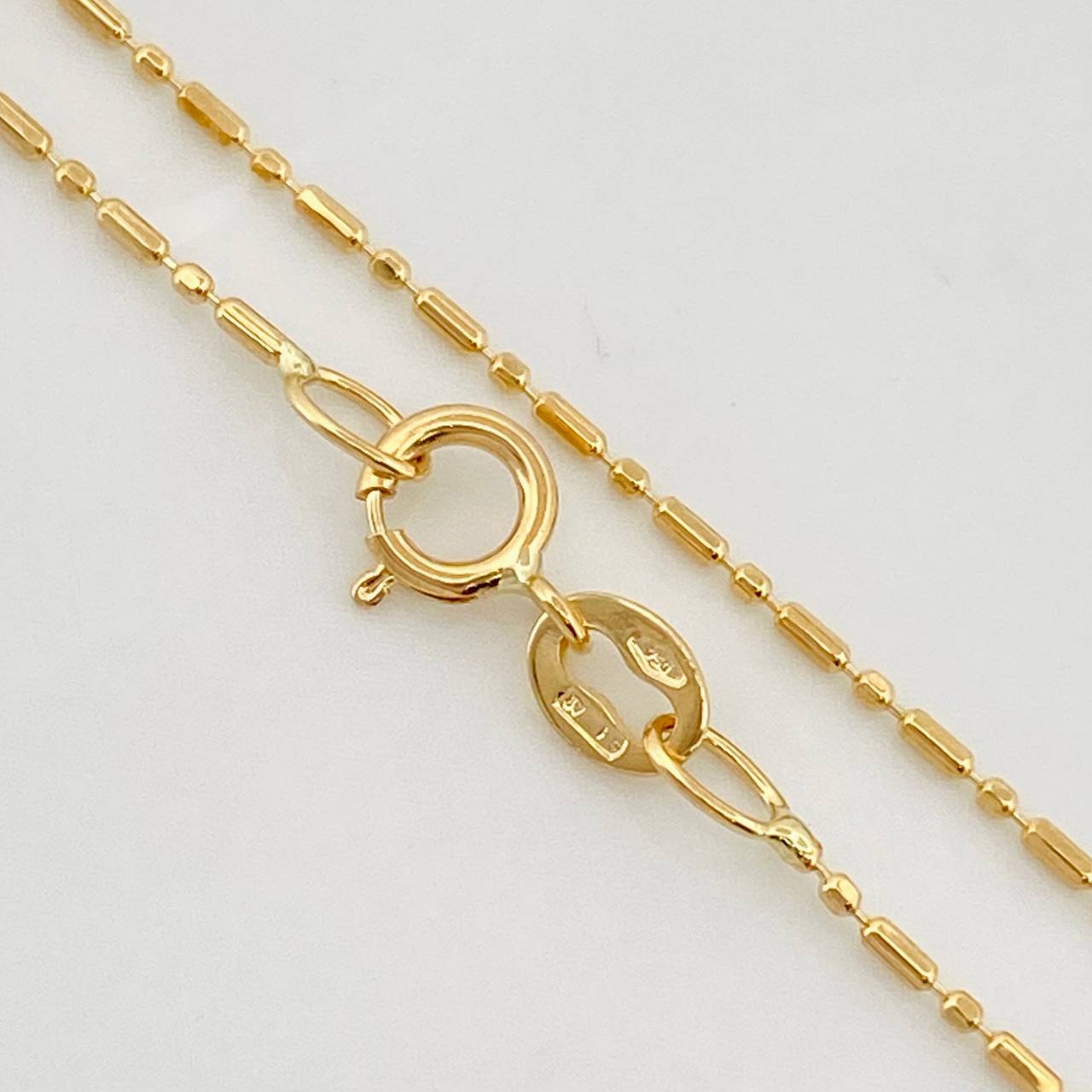 Cadena Morse 1.5g / 45cm / 0.79mm Oro Amarillo 18K
