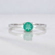 Anillo Solitario Esmeralda 29pts 1.35g / T6 1/2 Oro Blanco 18K