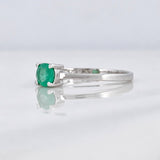 Anillo Solitario Esmeralda 29pts 1.35g / T6 1/2 Oro Blanco 18K