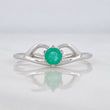 Anillo Solitario Esmeralda 21pts 1.2g / T6 3/4 Oro Blanco 18K