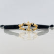 Pulsera Tejida Negra San Miguel Arcángel Oro Amarillo 18K