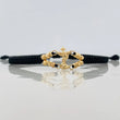 Pulsera Tejida Negra San Miguel Arcangel Oro Amarillo 18K