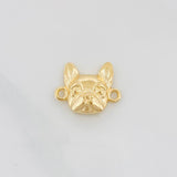 Herraje Rostro Perro 2.75g / 1.5cm Oro Amarillo 18K