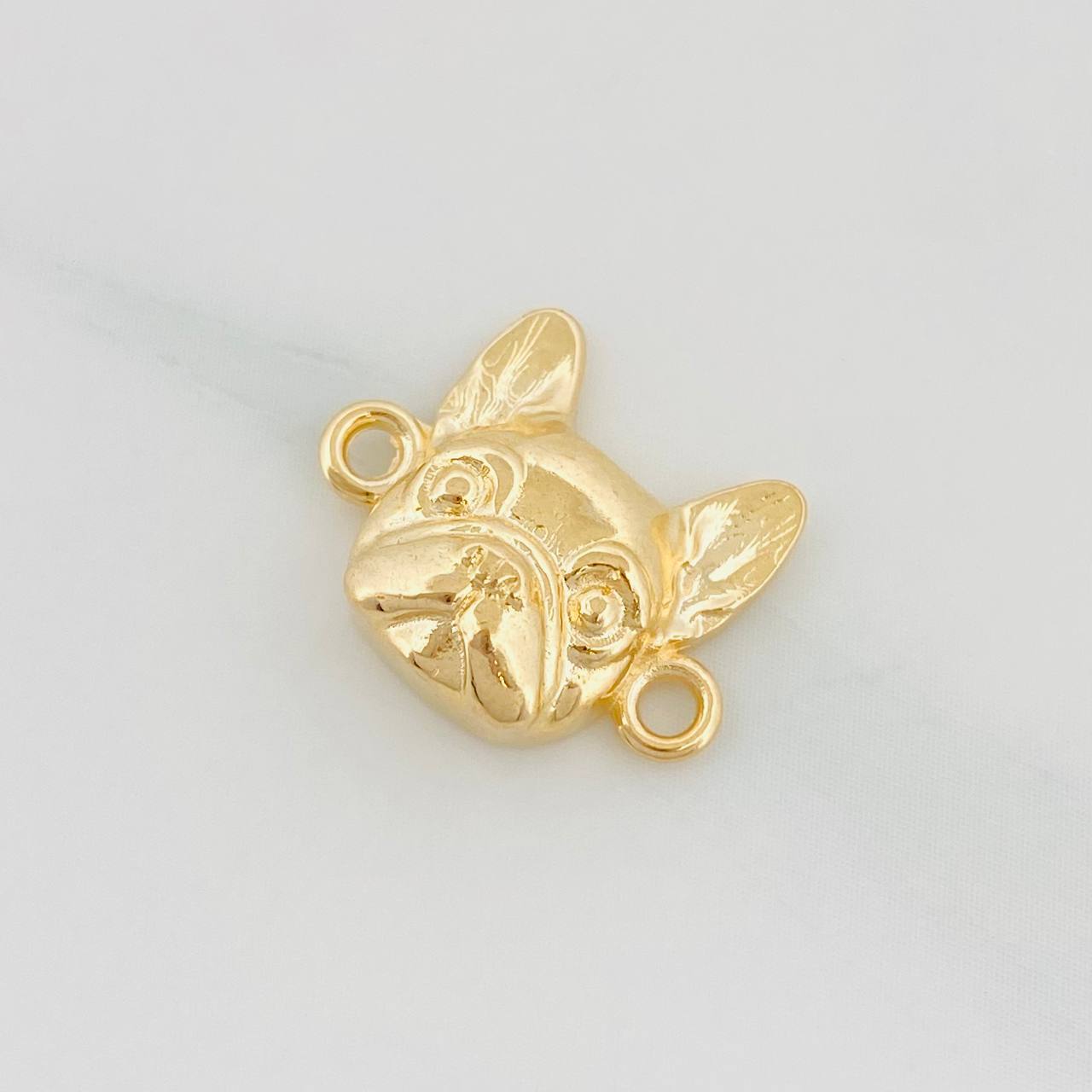 Herraje Rostro Perro 2.75g / 1.5cm Oro Amarillo 18K