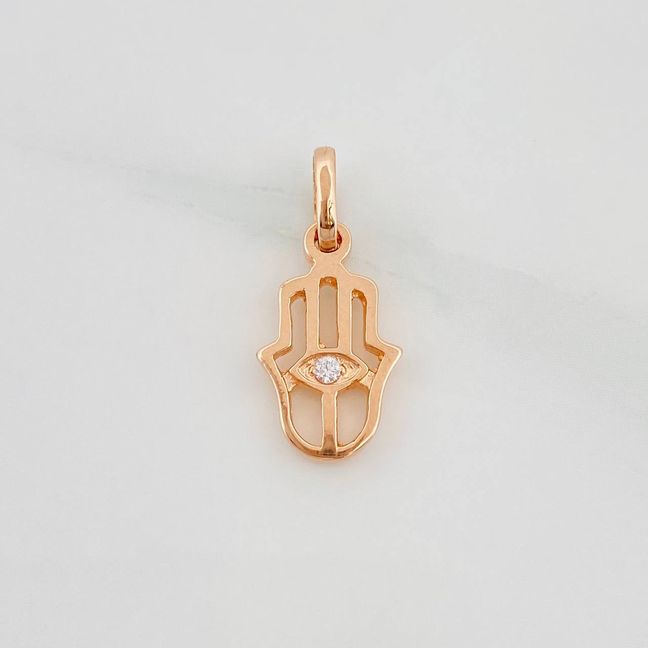 Dije Mano Hamsa 1.25g / 1.8cm Oro Rosa 18K