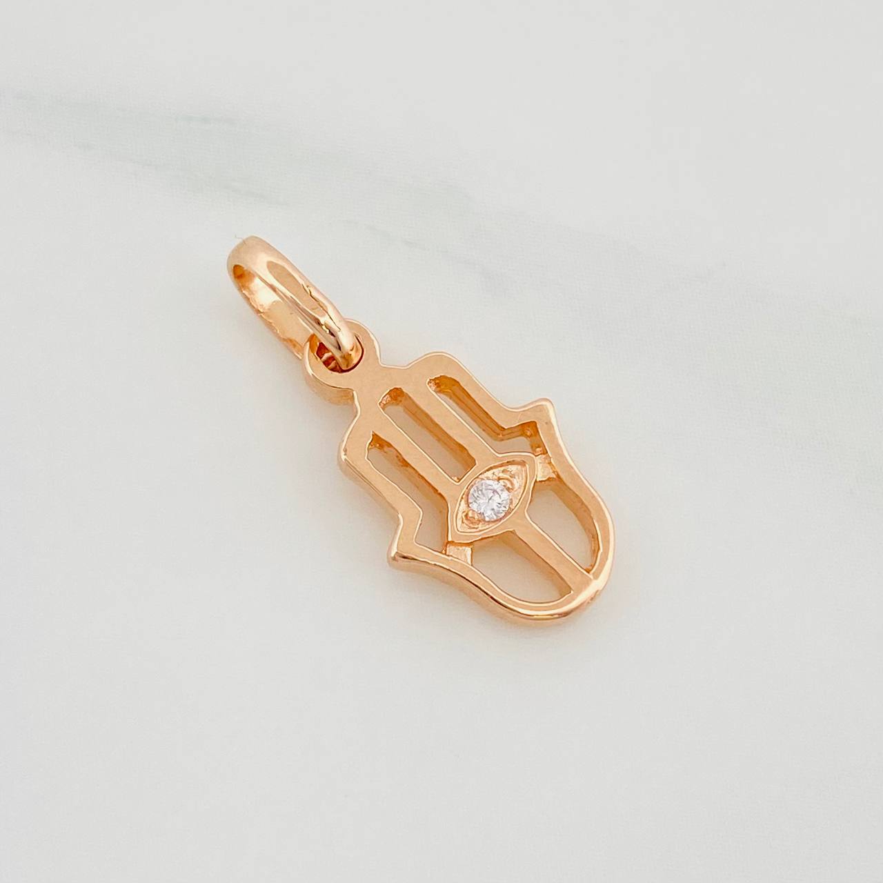 Dije Mano Hamsa 1.25g / 1.8cm Oro Rosa 18K