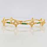 Pulso Flores 8.1g / 18.7cm / 2.23mm Oro Amarillo 18K