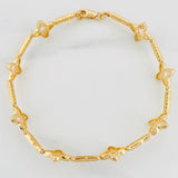 Pulso Flores 8.1g / 18.7cm / 2.23mm Oro Amarillo 18K