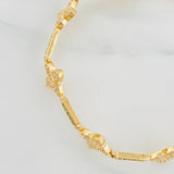 Pulso Flores 8.1g / 18.7cm / 2.23mm Oro Amarillo 18K