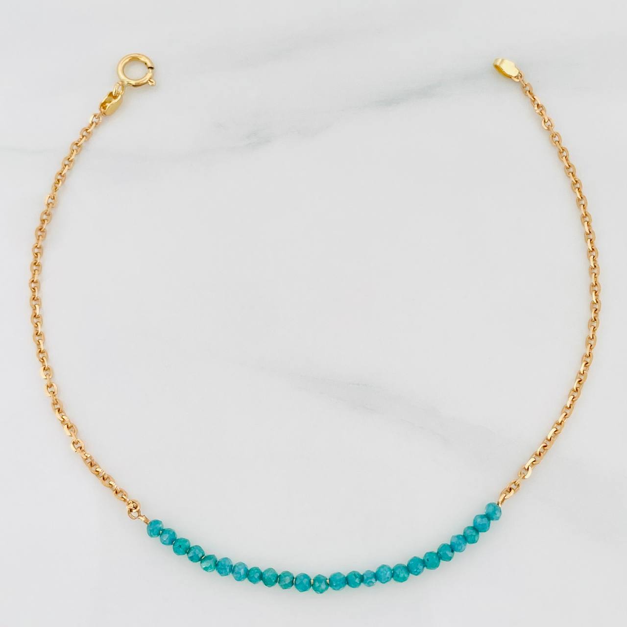 Pulso Aro Seguido Bolas 1.65g / 17.6cm / 1.5mm Oro Amarillo 18K