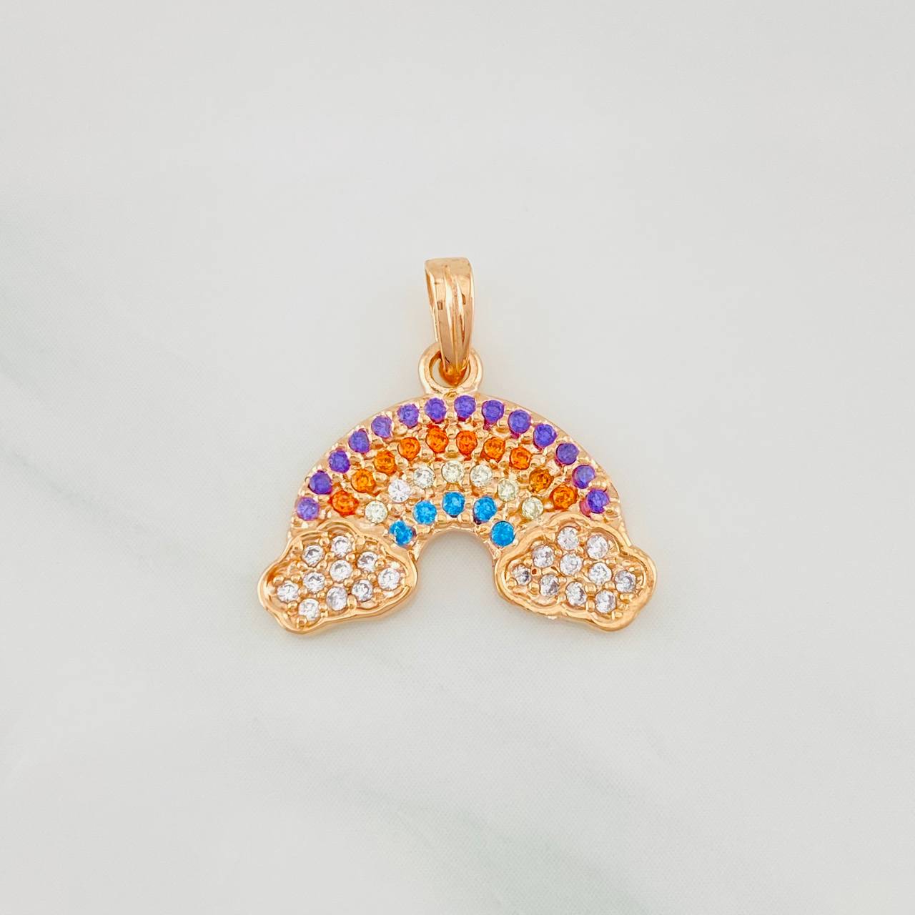 Dije Arcoíris 1.8g / 1.6cm Oro Rosa 18K