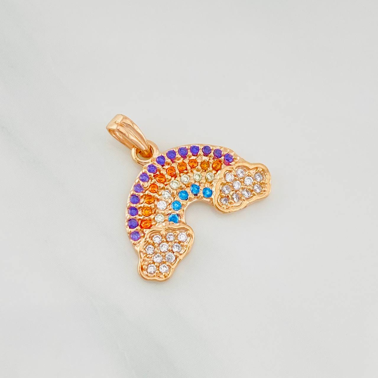 Dije Arcoíris 1.8g / 1.6cm Oro Rosa 18K