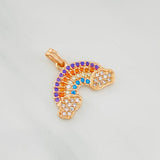 Dije Arcoíris 1.8g / 1.6cm Oro Rosa 18K