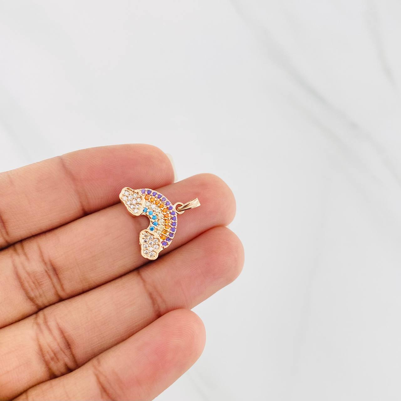 Dije Arcoíris 1.8g / 1.6cm Oro Rosa 18K