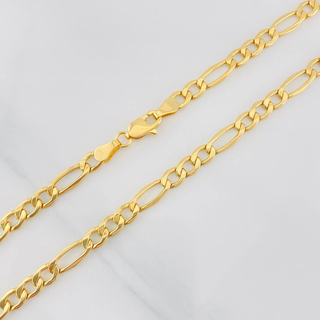 Cadena Figaro 7.55g / 60cm / 4.2mm Oro Amarillo 18K