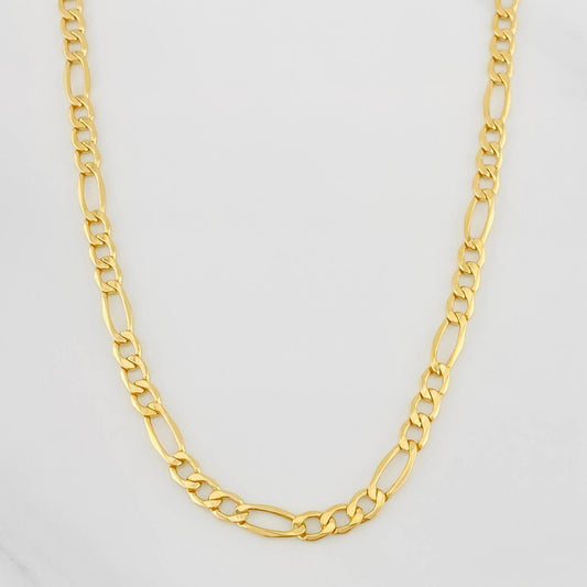 Cadena Figaro 7.55g / 60cm / 4.2mm Oro Amarillo 18K