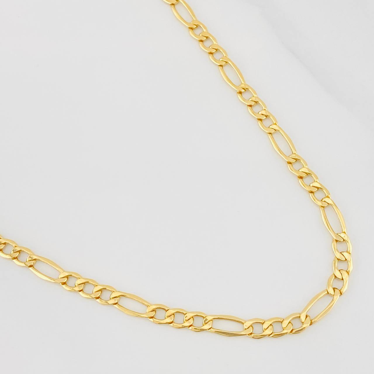 Cadena Figaro 7.55g / 60cm / 4.2mm Oro Amarillo 18K